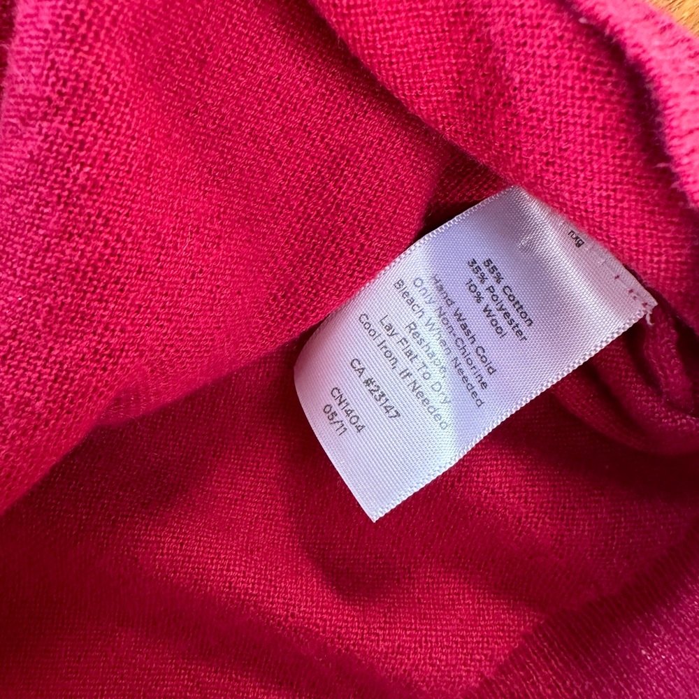 Crimson Ruffle Talbots Cardigan, 1X - Picture 6 of 8